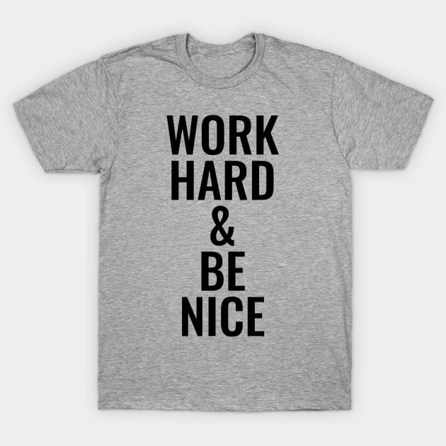 Michael Franti - Work Hard & Be Nice (Black) T-Shirt by DLEVO